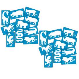Safari Animal Stencils, 10 Per Set, 2 Sets