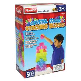 Crystal Color Stacking Blocks, Set of 50