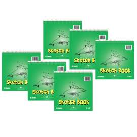 Kid's Sketch Book, 9" x 9", 40 Sheets, Pack of 6