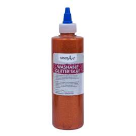 Washable Glitter Glue, 8 oz., Orange