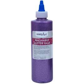 Washable Glitter Glue, 8 oz., Violet