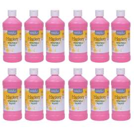 Little Masters® Tempera Paint, Pink, 16 oz., Pack of 12
