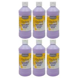 Little Masters® Washable Tempera Paint, 16 oz., Light Purple, Pack of 6
