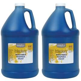 Little Masters® Washable Tempera Paint, Blue, Gallon, Pack of 2