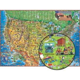 Children's Map of the United States Wall Map