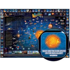 Illustrated Map of the Solar System, 54" x 38"