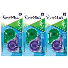 Liquid Paper DryLine, Extra Long Tape, Assorted Colors, 2 Per Pack, 3 Packs