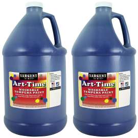 Art-Time® Washable Tempera Paint, Blue, Gallon, Pack of 2