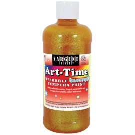 Art-Time® Washable Glitter Tempera, 16 oz., Yellow