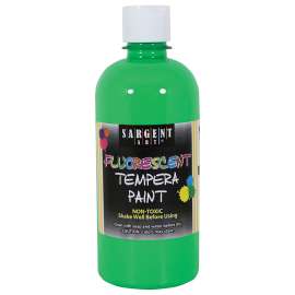 Tempera Paint, Green Neon, 16 oz.