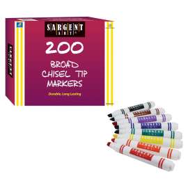 Best-Buy Washable Marker Assortment, Classic Chisel Tip, 200 Count