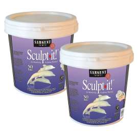 Sculpt it Air-Hardening Sculpting Material, White, 2 lb. Per Pack, 2 Packs