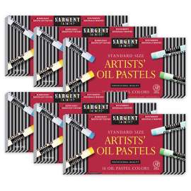 Oil Pastels, Regular, 16 Per Pack, 6 Packs