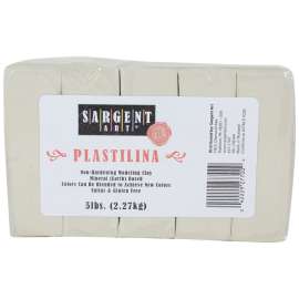 Plastilina Non-Hardening Modeling Clay, 5 lbs., Cream