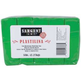 Plastilina Non-Hardening Modeling Clay, 5 lbs., Green