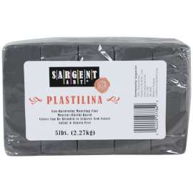 Plastilina Non-Hardening Modeling Clay, 5 lbs., Gray