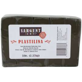 Plastilina Non-Hardening Modeling Clay, 5 lbs., Brown