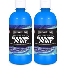Acrylic Pouring Paint, 16 oz, Spectral Blue, Pack of 2
