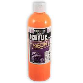 Neon Acrylic Pint, 16 oz, Yellow-Orange