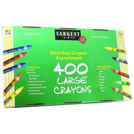 Best-Buy Crayon Assortment, Large Size, 8 Colors, 400 Count