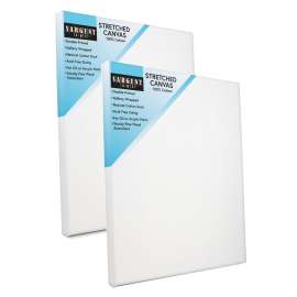 Stretched Canvas, 100% Cotton, Double Primed, 16" x 20", Pack of 2
