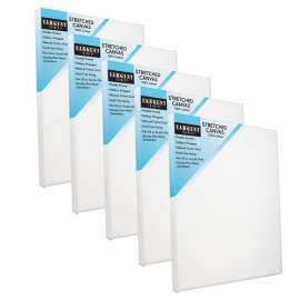 Stretched Canvas, 100% Cotton, Double Primed, 11" x 14", Pack of 5