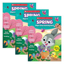 Spring Wipe-Clean Activity Book, Pack of 3