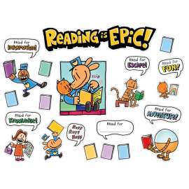 Dog Man Reading Is Epic! Bulletin Board Set