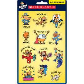 Dog Man Stickers, Pack of 60