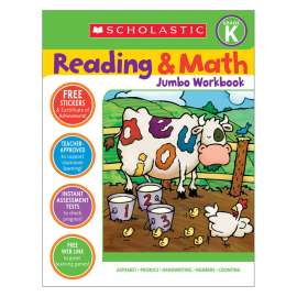 Reading & Math Jumbo Workbook: Grade K