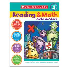 Reading & Math Jumbo Workbook: Grade 4