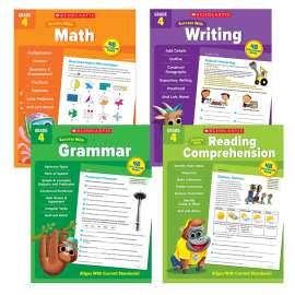 Scholastic Forth Grade Success Workbooks, 4 Book Set