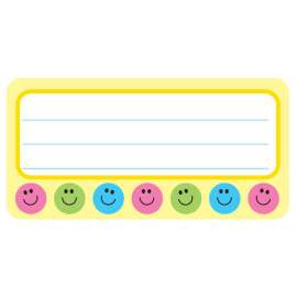 Smile Nametags, 1-5/8" x 3-1/4" , Pack of 36