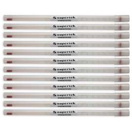 Lab Thermometer, Red Liquid, -20-110C/0-230F, Partial, Pack of 12