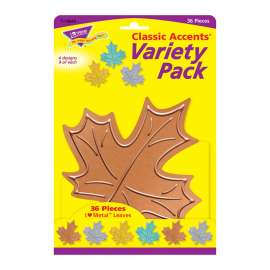 I ? Metal Leaves Classic Accents® Var. Pack, 36 ct