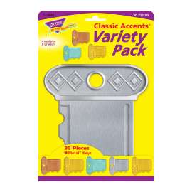 I ? Metal Keys Classic Accents® Var. Pack, 36 ct