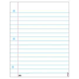 Notebook Paper Wipe-OffВ® Chart, 22" x 28"