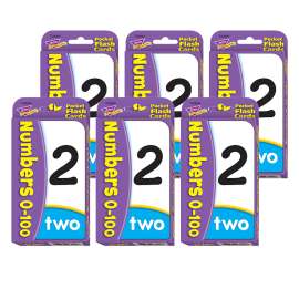 Numbers 0-100 Pocket Flash Cards, 6 Packs
