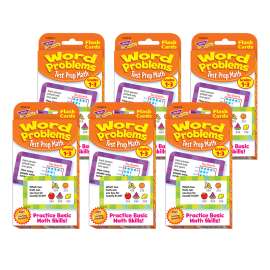 Word Problems Test Prep Math, Grades 1-3 Challenge Cards®, 6 Packs