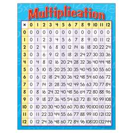 Multiplication Learning Chart, 17" x 22"