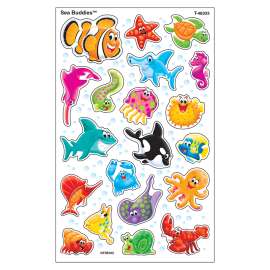 Sea Buddies superShapes Stickers-Large, 160 ct