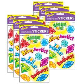 Bling-tastic Gemz! Large superShapes Stickers, 88 Per Pack, 6 Packs