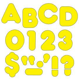 Yellow 4" Casual Uppercase Ready Letters®