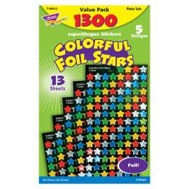 Colorful Foil Stars superShapes Value Pack, 1300 ct