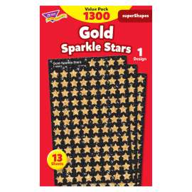Gold Sparkle Stars superShapes Value Pack, 1300 ct