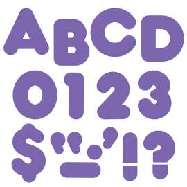 Purple 4" Casual Uppercase Ready Letters®