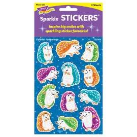 Colorful Hedgehogs Sparkle Stickers®, 24 ct