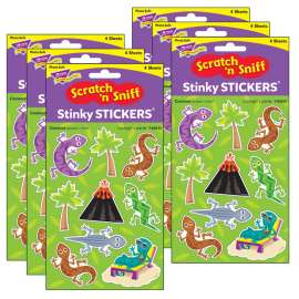 Loungin' Lizards/Coconut Mixed Shapes Stinky Stickers®, 36 Per Pack, 6 Packs