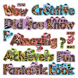 Monkey Wow Words Phrases Mini Bulletin Board Set