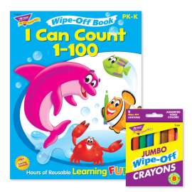 I Can Count 1-100 Book and Crayons Reusable Wipe-Off® Activity Set